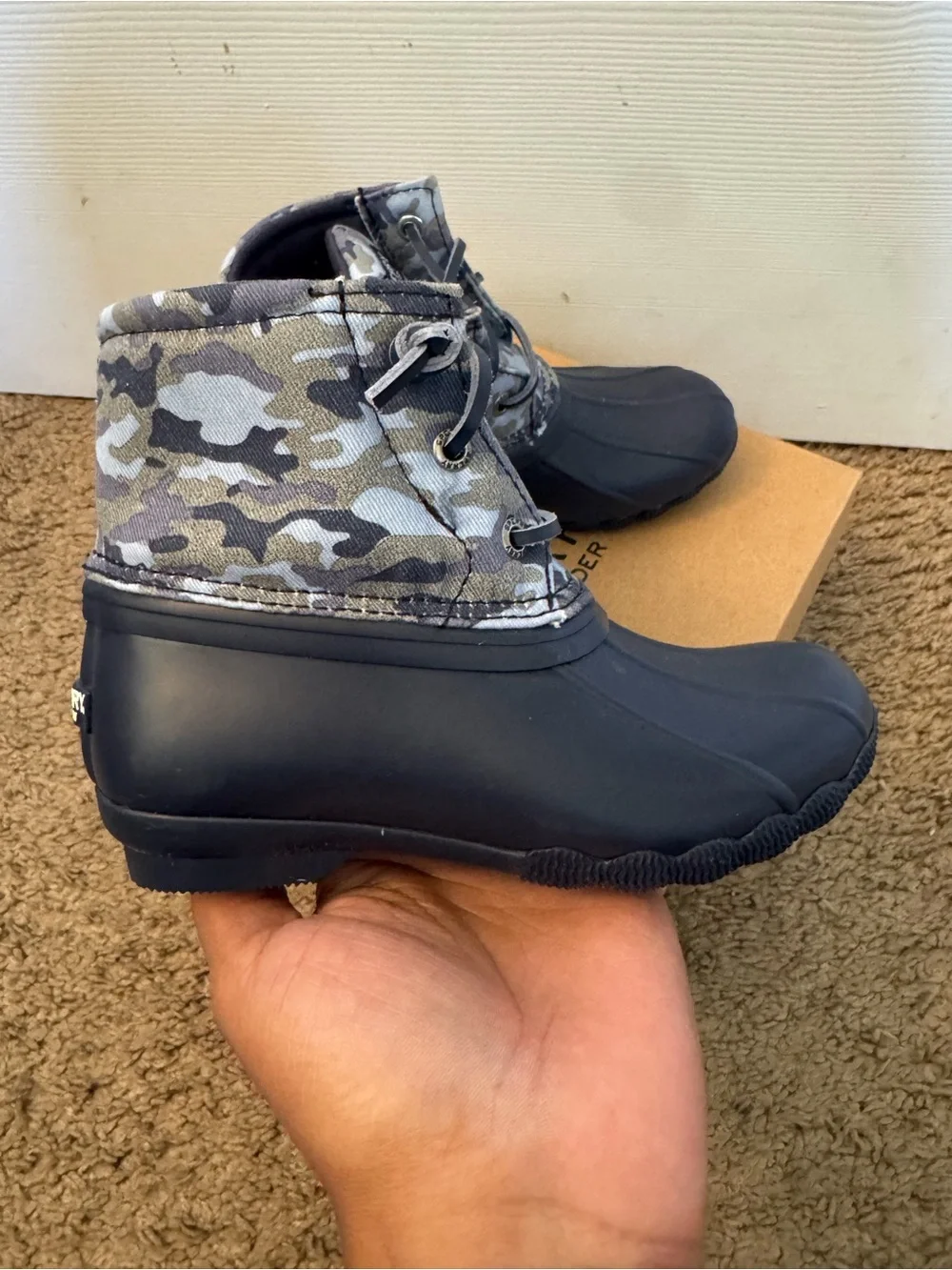 Sperry Kids Camo Waterproof Duck Boots